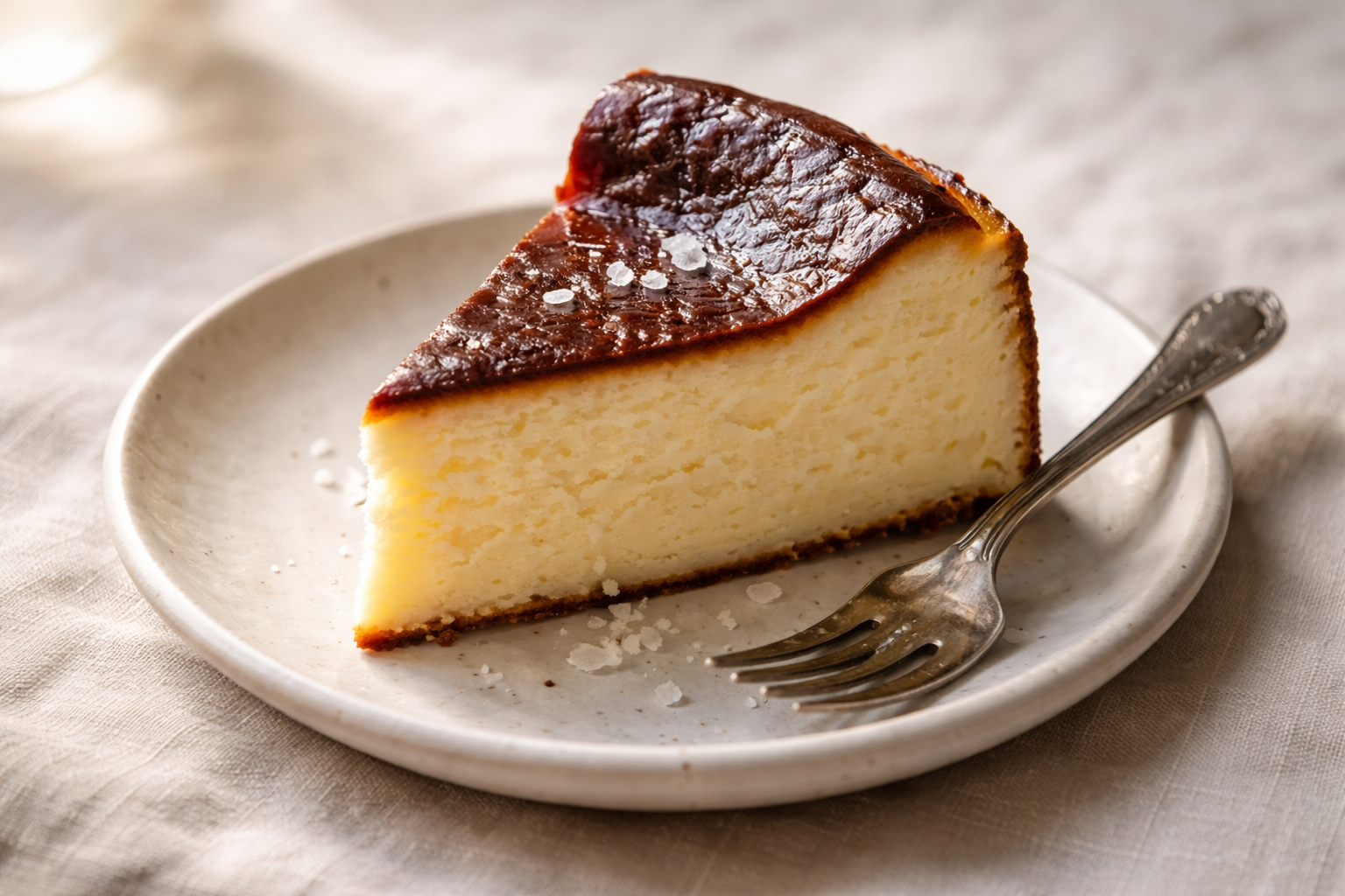 Kesilmiş bir dilim cheesecake yakın çekim